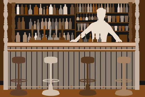 Illustration bienvenue de barman — Image vectorielle