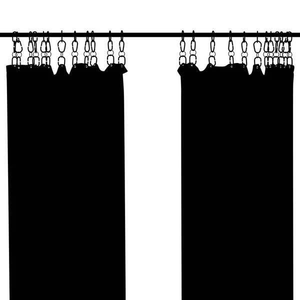 Shower curtain silhouette — Stockvector