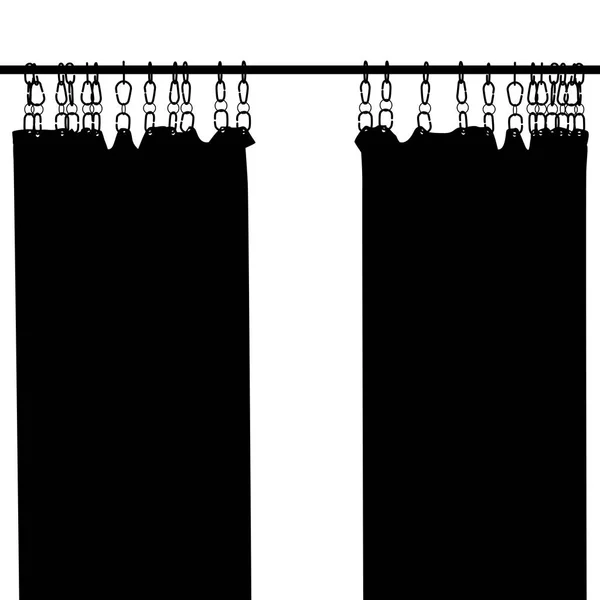Duş perdesi siluet Stok Illüstrasyon