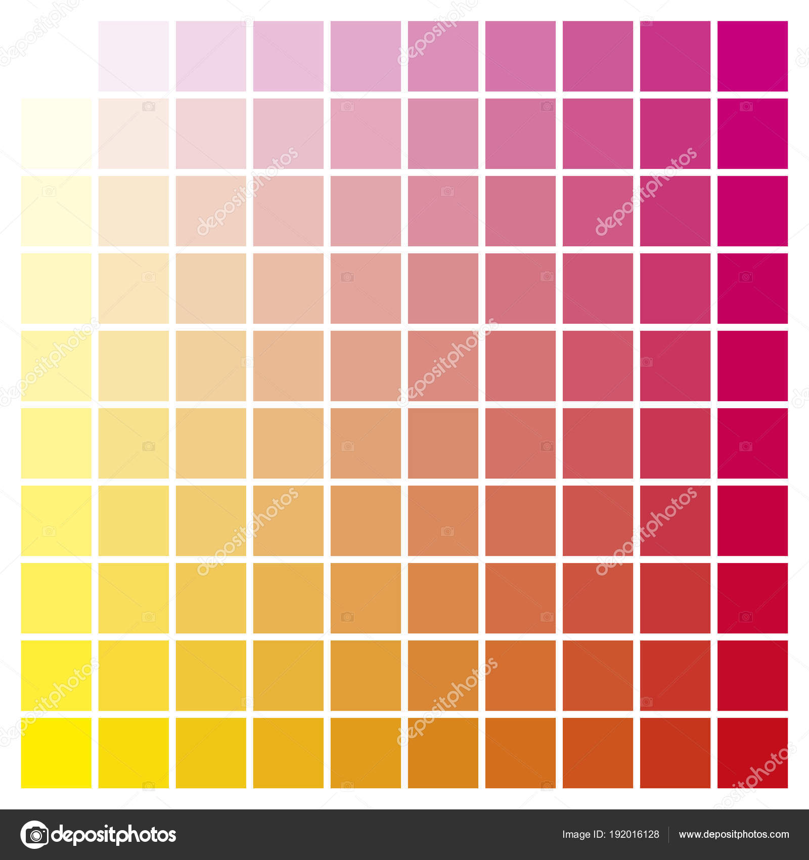 Yellow Color Chart