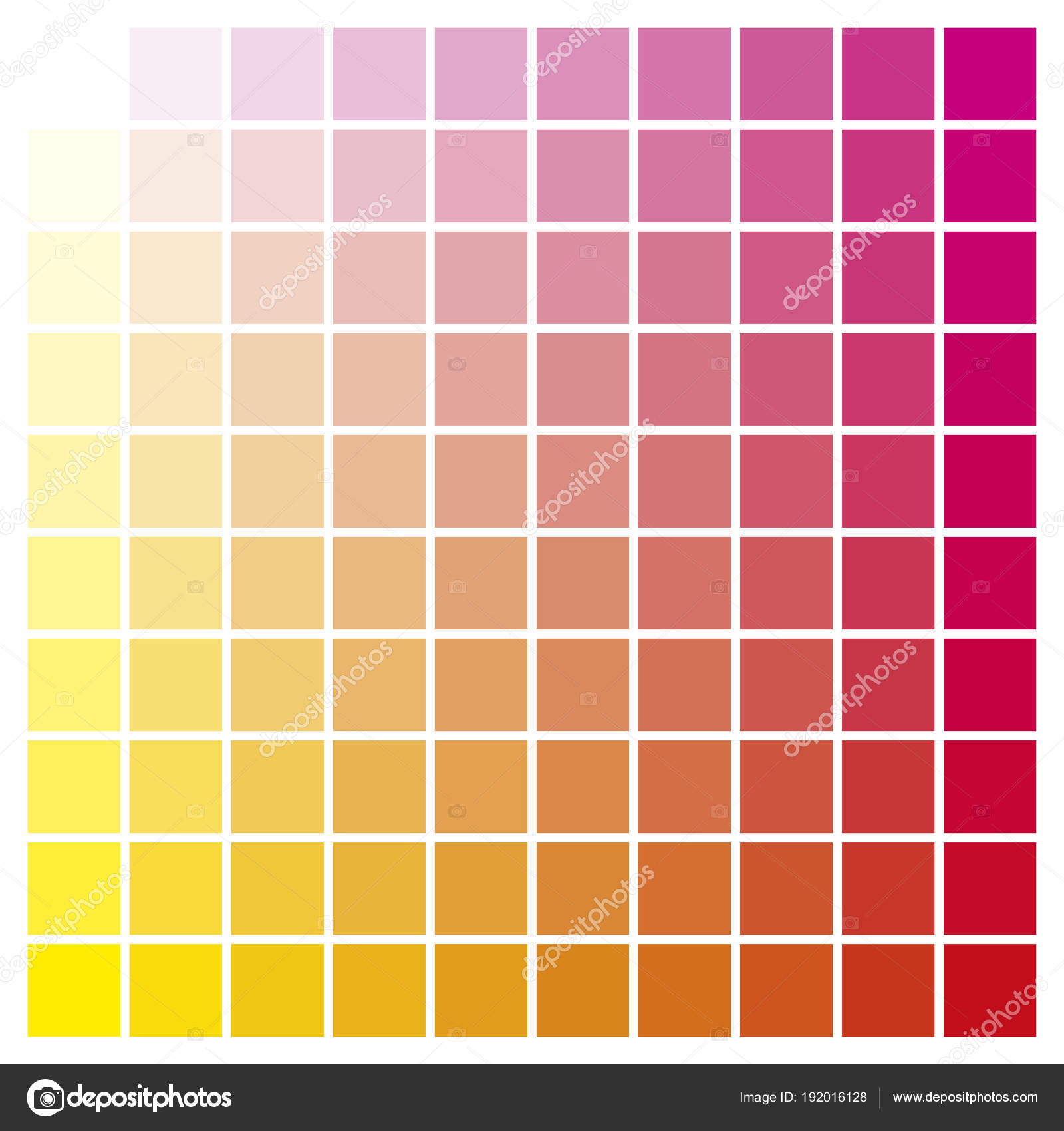 Yellow Color Chart With Names