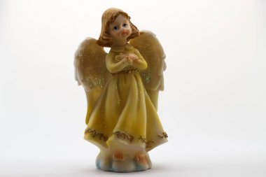 beyaz zemin üzerinde Angel