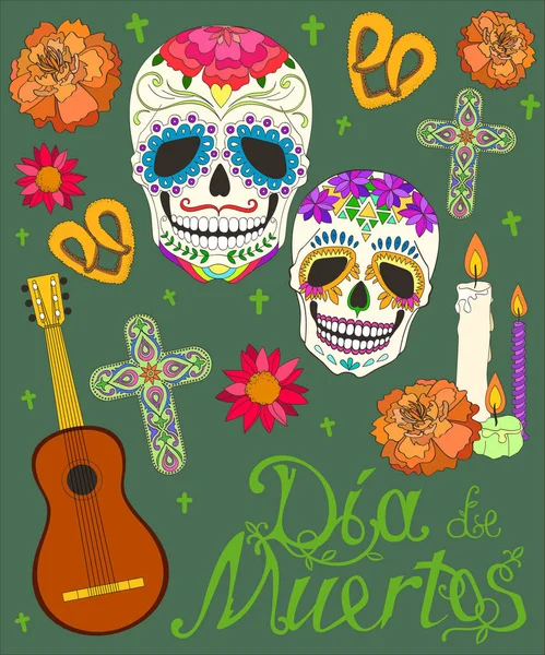 Ölülerin günü sembollerin ayarla