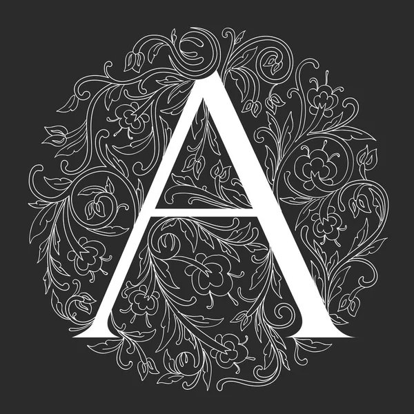 Elle çizilmiş botanik monogram