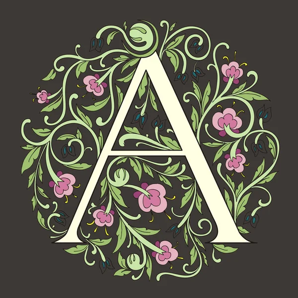 Elle çizilmiş botanik monogram