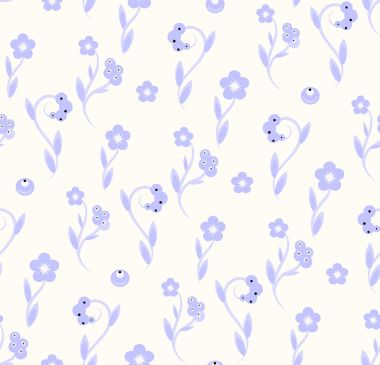 hassas seamless modeli flora naturall mavi desen