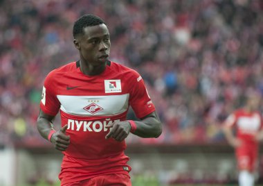 Rusya, Moskova, Mart, 2017: İleri, Spartak futbol kulübü Quincy Promes
