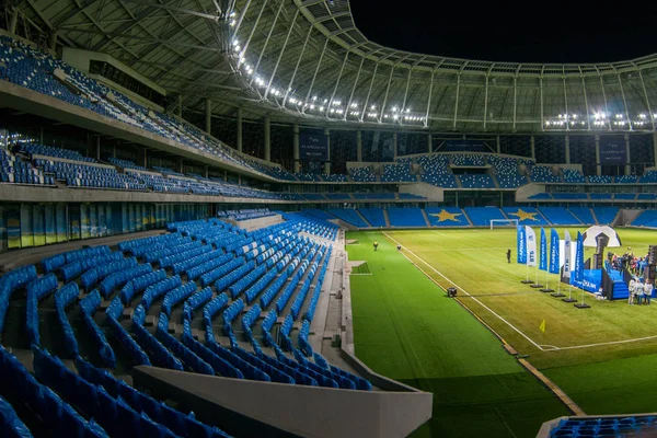 Rússia Moscou Outubro 2017 Apresentação Campo Recém Construído Dynamo Stadium — Fotografia de Stock