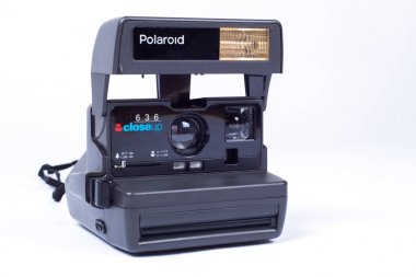 Moscow, Rusya Federasyonu, September0 2017: Kamera Polaroid