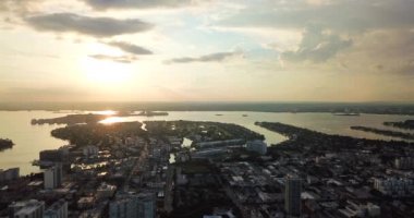 Miami City Florida caddesindeki hava manzarası