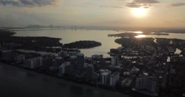 Miami City Florida caddesindeki hava manzarası