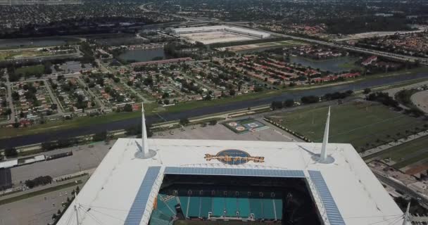 Estados Unidos Miami Octubre 2019 Vista Aérea Del Hard Rock — Vídeo de stock