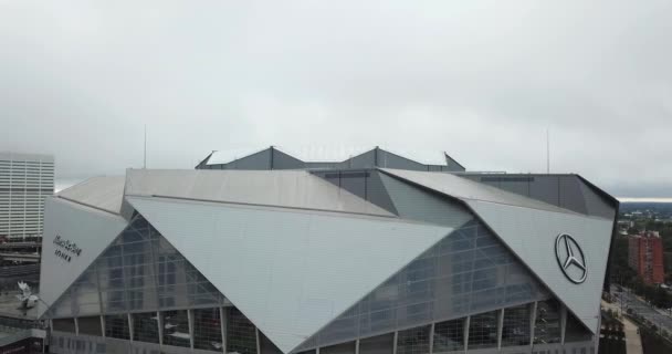 Usa Atlanta October 2019 Aerial View Mercedes Benz Stadium Atlanta — Wideo stockowe
