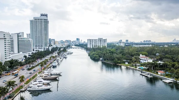 Вид Воздуха Улицу Города Майами Штат Флорида — стоковое фото