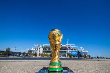 Usa, Washington, Ekim 2019: Fifa Dünya Kupası arka planda Fedex Field Stadyumu, Maryland eyaleti