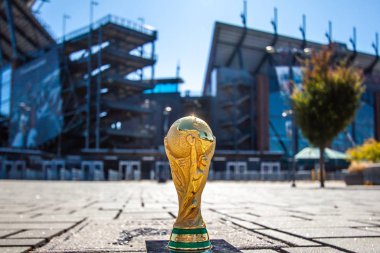 Usa, Philadelphia, Ekim 2019: Dünya Kupası Fifa arka planda Lincoln Finans Alanı Philadelphia eyaleti Pennsylvani