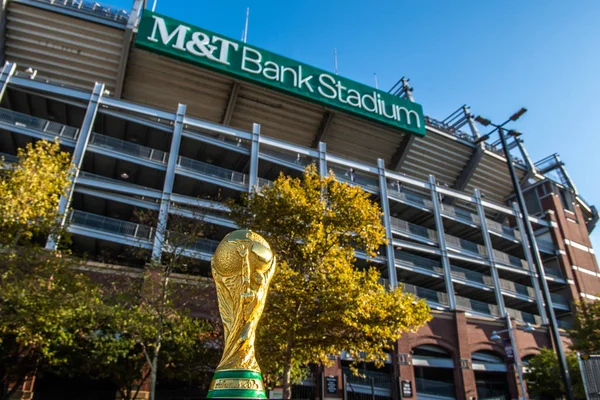 Usa, Baltimore, Ekim 2019: Arka planda Fifa Dünya Kupası Maryland 'deki M & T Bank Stadyumu