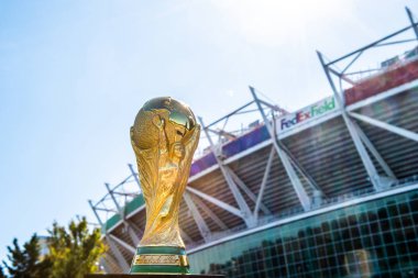 Usa, Washington, Ekim 2019: Fifa Dünya Kupası arka planda Fedex Field Stadyumu, Maryland eyaleti