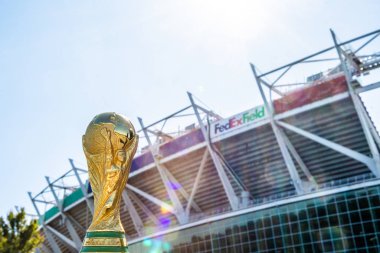 Usa, Washington, Ekim 2019: Fifa Dünya Kupası arka planda Fedex Field Stadyumu, Maryland eyaleti