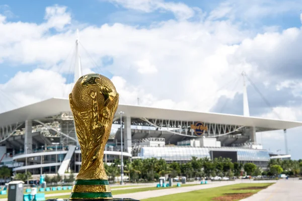 Usa, Miami, Ekim 2019: Arka planda Fifa Dünya Kupası Hard Rock Stadyumu 2026 Dünya Kupası maçlarına ev sahipliği yapacak.