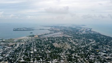 Usa, Key West, Ekim 2019: Florida eyaletindeki Key West şehrinde hava görüntüsü