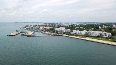 Usa, Key West, Ekim 2019: Florida eyaletindeki Key West şehrinde hava görüntüsü