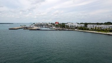 Usa, Key West, Ekim 2019: Florida eyaletindeki Key West şehrinde hava görüntüsü