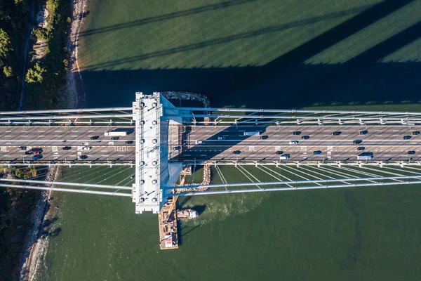 Aerial View Footage Verrazano Bridge — Stock Photo, Image