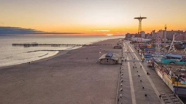 Vue Aérienne Sur Coney Island Brighton Beach New York Images De Stock Libres De Droits