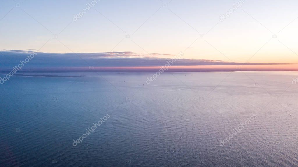 Ship on the Atlantic ocean