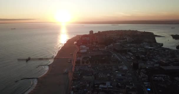 Coney Adası Ndaki Hava Manzarası New York Taki Brighton Sahili — Stok video