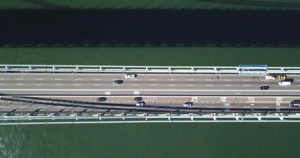 ヴェラッツァーノ橋の空中ビュー映像 — ストック動画