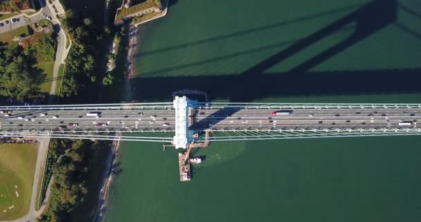 Imágenes Aéreas Del Puente Verrazano — Vídeos de Stock