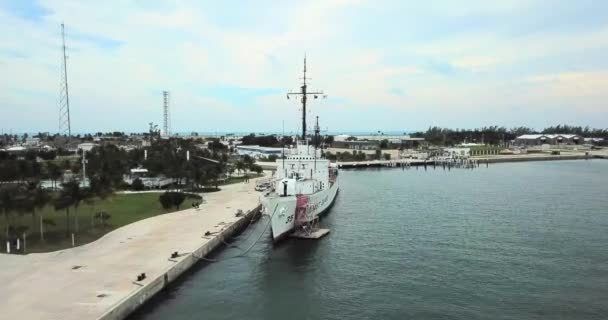 Usa Key West Říjen 2019 Cutter Pobřežní Stráž Ingham Pověřen — Stock video