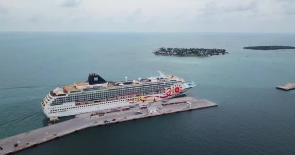 Estados Unidos Key West Octubre 2019 Vista Superior Crucero Lujo — Vídeos de Stock