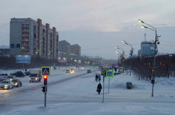 Vorkuta no inverno — Fotografia de Stock