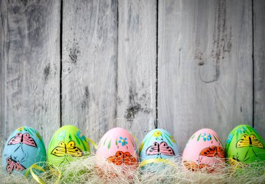 çok renkli Paskalya yumurtaları