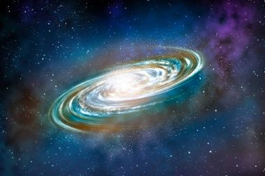 The image of a spiral galaxy. Spiral Galaxy and stars in space. clipart