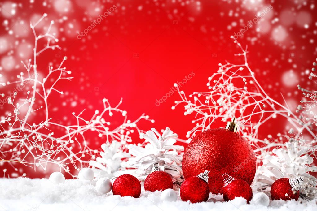 Merry Christmas and Happy New Year. A New Years background with New Year decorations, Background with copy space.