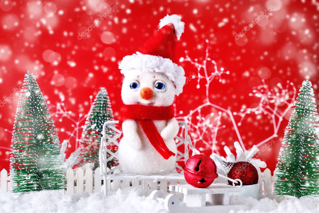 Merry Christmas and Happy New Year. A New Years background with New Year decorations,