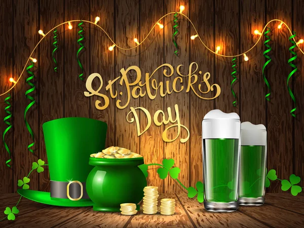 Día de San Patricio. Tarjeta de felicitación con un día de San Patricio — Foto de Stock