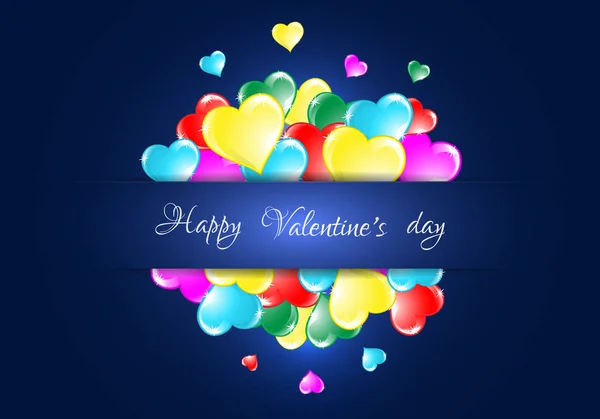 De dag van Valentijnskaarten. Wenskaart door St. Valentijnsdag. — Stockfoto
