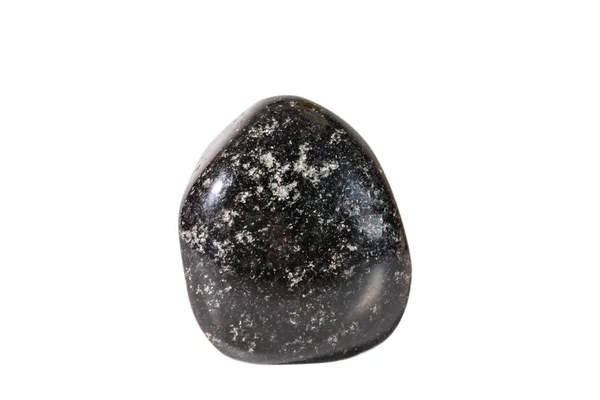 Macro tiro de pedra preciosa natural. Ágata mineral crua, Índia. Objeto isolado sobre fundo branco . — Fotografia de Stock