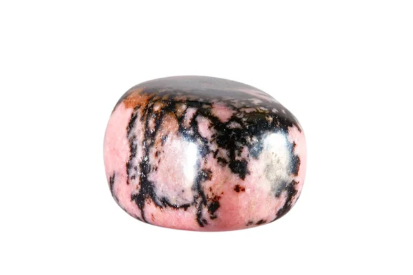 Makró felvétel a természetes kő. A nyers ásványi mangánkova, Kína. Elkülönített objektum, egy fehér háttér. — Stock Fotó