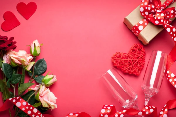 Biglietto di San Valentino. Sfondo con spazio di copia. Concentrazione selettiva. Orizzonte . — Foto Stock