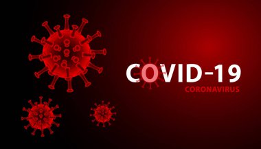 Çin patojen solunum yolu gribi covid virüs hücreleri. Coronavirus hastalığının yeni resmi adı COVID-19. Coronavirus. Vektör illüstrasyonu.