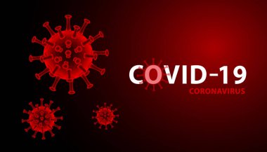 Çin patojen solunum yolu gribi covid virüs hücreleri. Coronavirus hastalığının yeni resmi adı COVID-19. Coronavirus. Vektör illüstrasyonu.