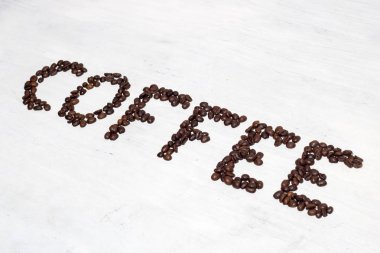 Yazıt kahve kahve çekirdekleri dışarı koydu. WHI üzerinde izole