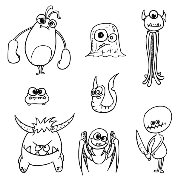 Dibujos animados Vector Monsters Set01 — Archivo Imágenes Vectoriales