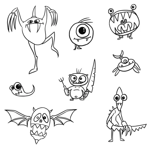 Dibujos animados Vector Monsters Set04 — Archivo Imágenes Vectoriales